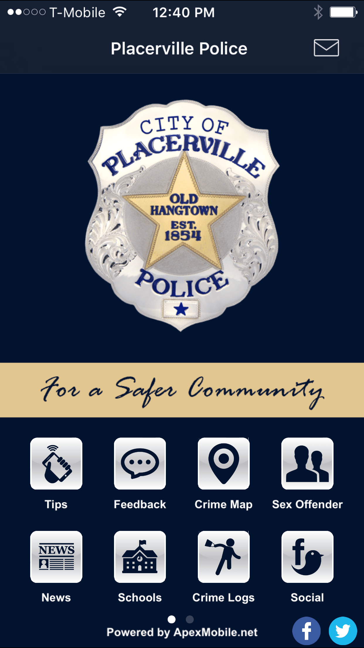 Placerville Police Department - Apex Mobile Apps